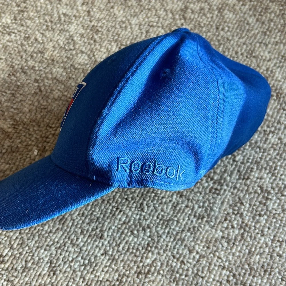 New York Rangers hockey hat in Ranger Blue with patch logo and adjustable size